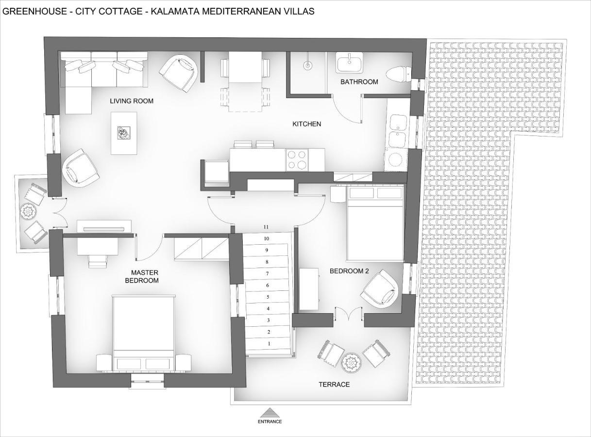 Greenhouse - Kalamata Mediterranean Villas Экстерьер фото